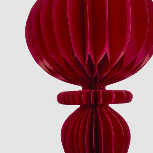 Paper Bulb Finial Decoration Red