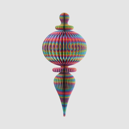 Paper Bulb Finial Decoration Multi Colour