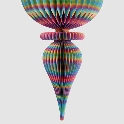 Paper Bulb Finial Decoration Multi Colour
