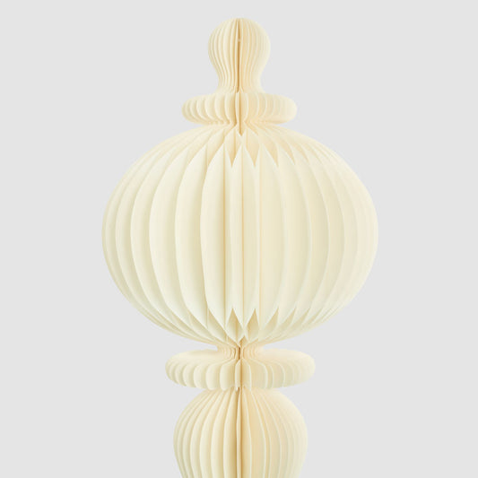 Paper Bulb Finial Decoration White