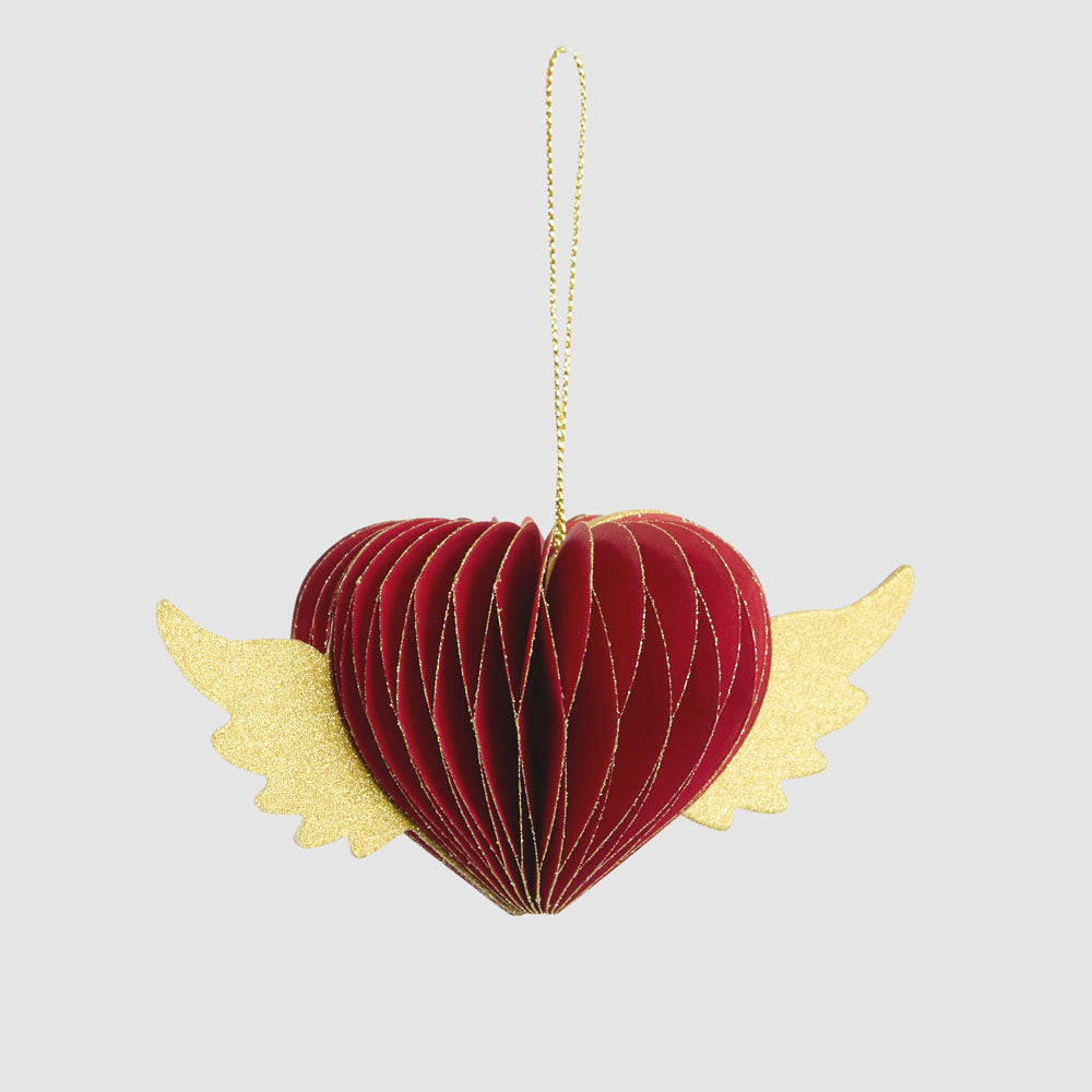 Paper Heart Decoration Red