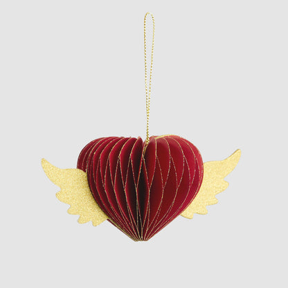 Paper Heart Decoration Red