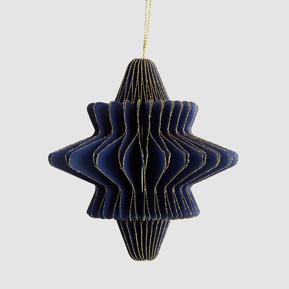 Paper Star Decoration Small Blue