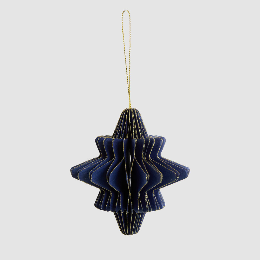 Paper Star Decoration Small Blue