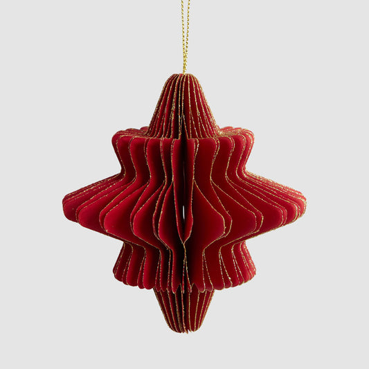 Paper Star Decoration Small Red
