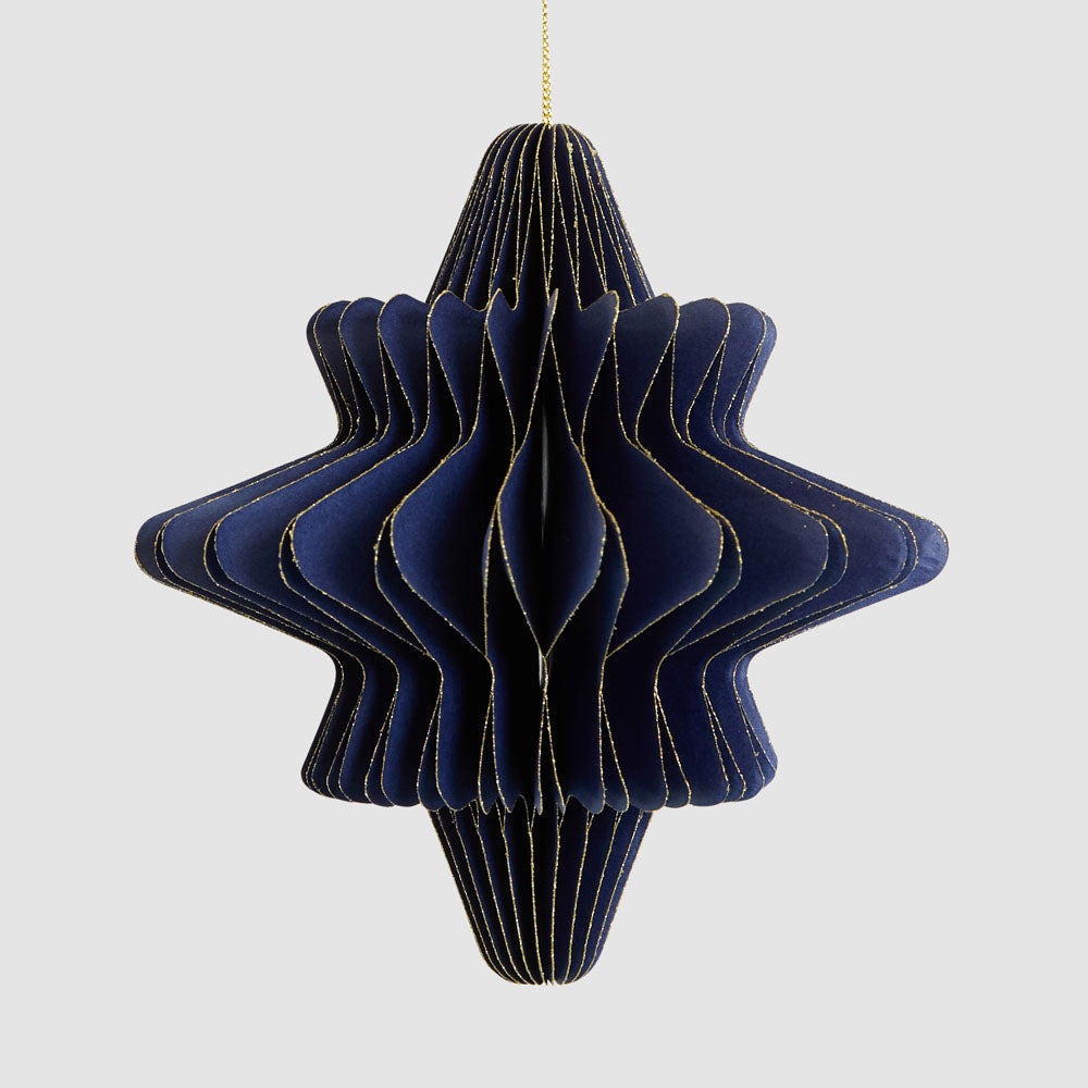 Paper Star Decoration Large Blue
