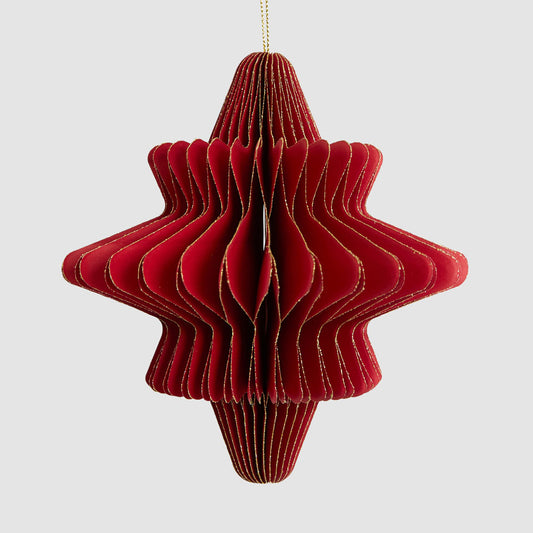 Paper Star Decoration Large Red
