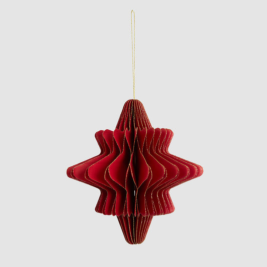 Paper Star Decoration Large Red
