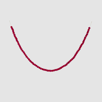 Felt Pompom Garland Red & Fuchsia