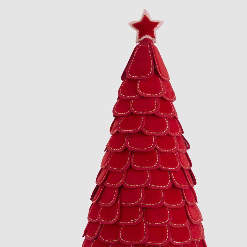 Scallop Leaf Cone Tree Red Large