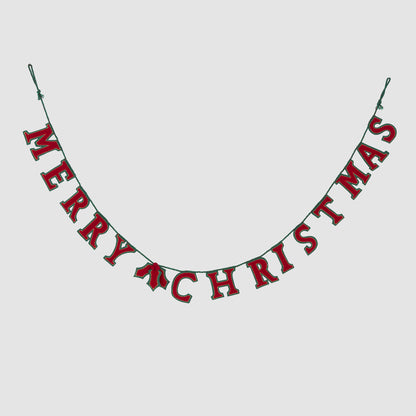 Merry Christmas Garland Red