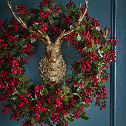 Holly Verdant Leaf Wreath 75cm