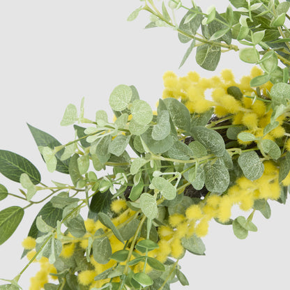 Wattle Eucalyptus Leaf Wreath 55cm