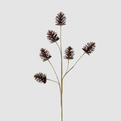 Glitter Pinecone Spray Brown