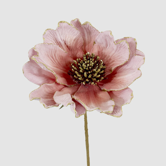 Glitter Peony Stem Pink