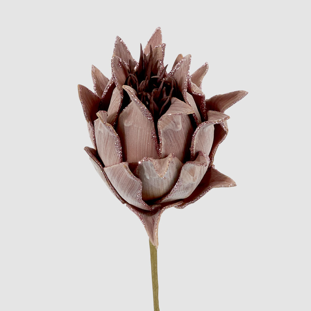Glitter Protea Stem Brown