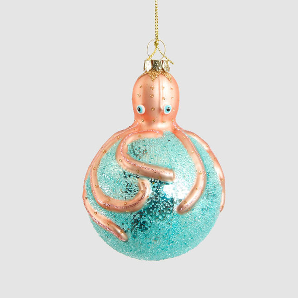 Octopus Glass Tree Decoration