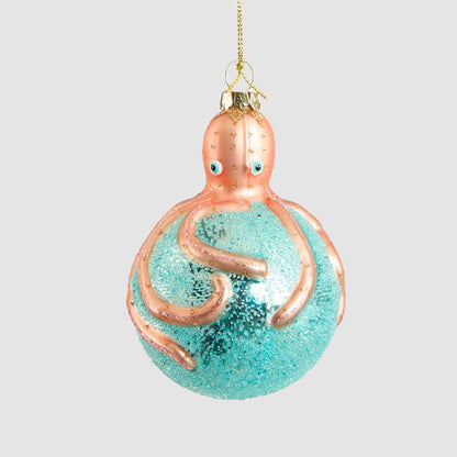 Octopus Glass Tree Decoration
