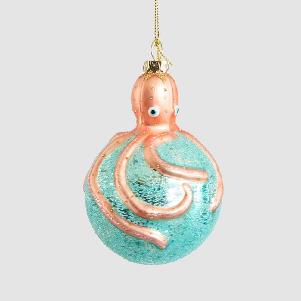 Octopus Glass Tree Decoration