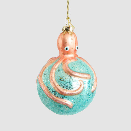 Octopus Glass Tree Decoration