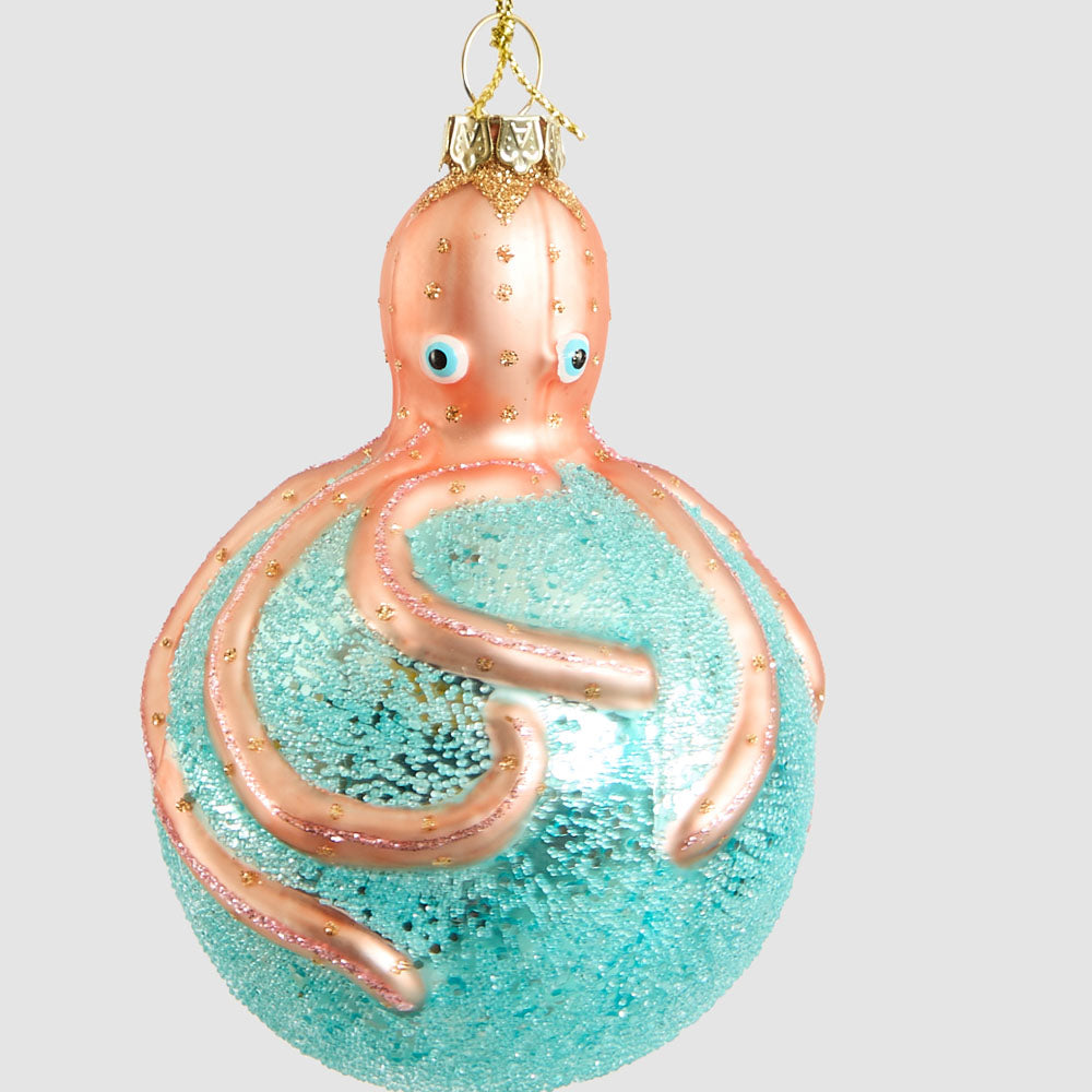Octopus Glass Tree Decoration
