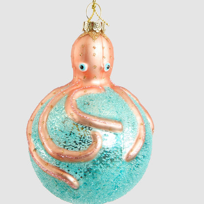 Octopus Glass Tree Decoration