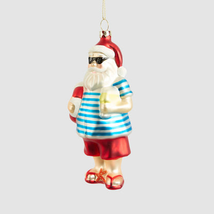 Coolio Santa Glass Tree Decoration