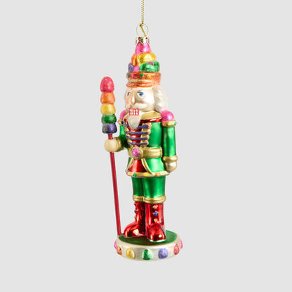 Multi Colour Glass Nutcracker Tree Decoration