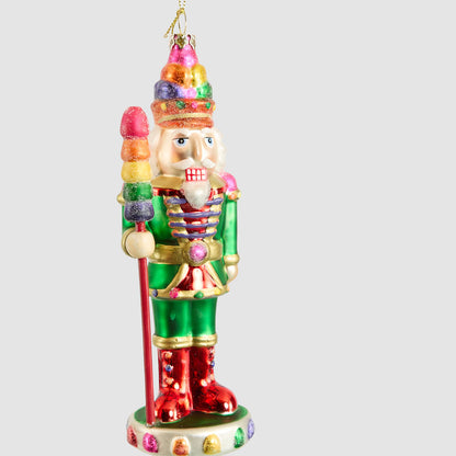 Multi Colour Glass Nutcracker Tree Decoration