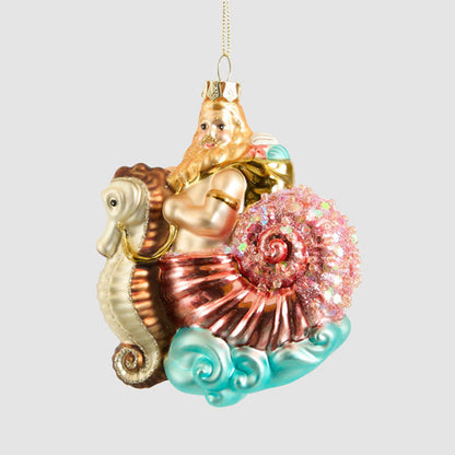 King Neptune Glass Tree Decoration