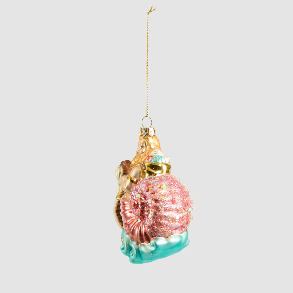 King Neptune Glass Tree Decoration