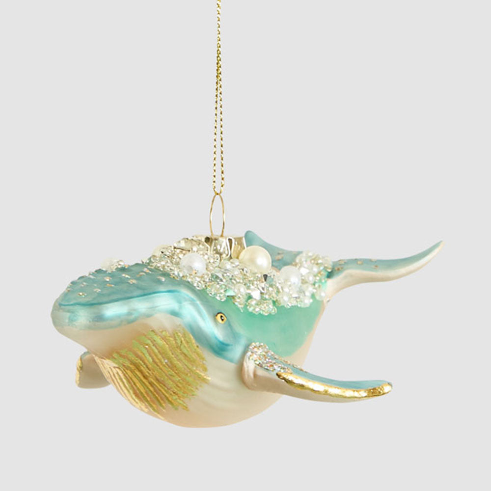 Whale Glass Tree Decoration
