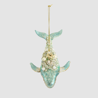 Whale Glass Tree Decoration