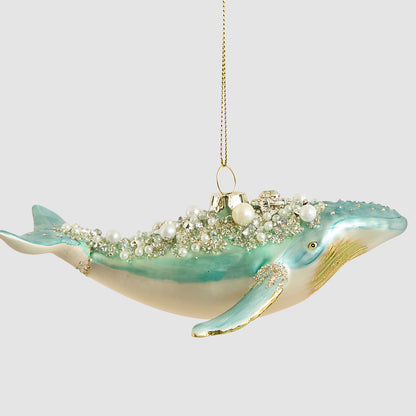 Whale Glass Tree Decoration
