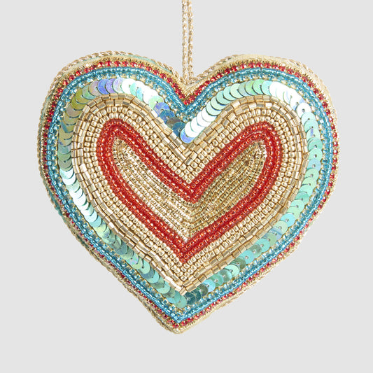 Astini Heart Decoration Red Blue