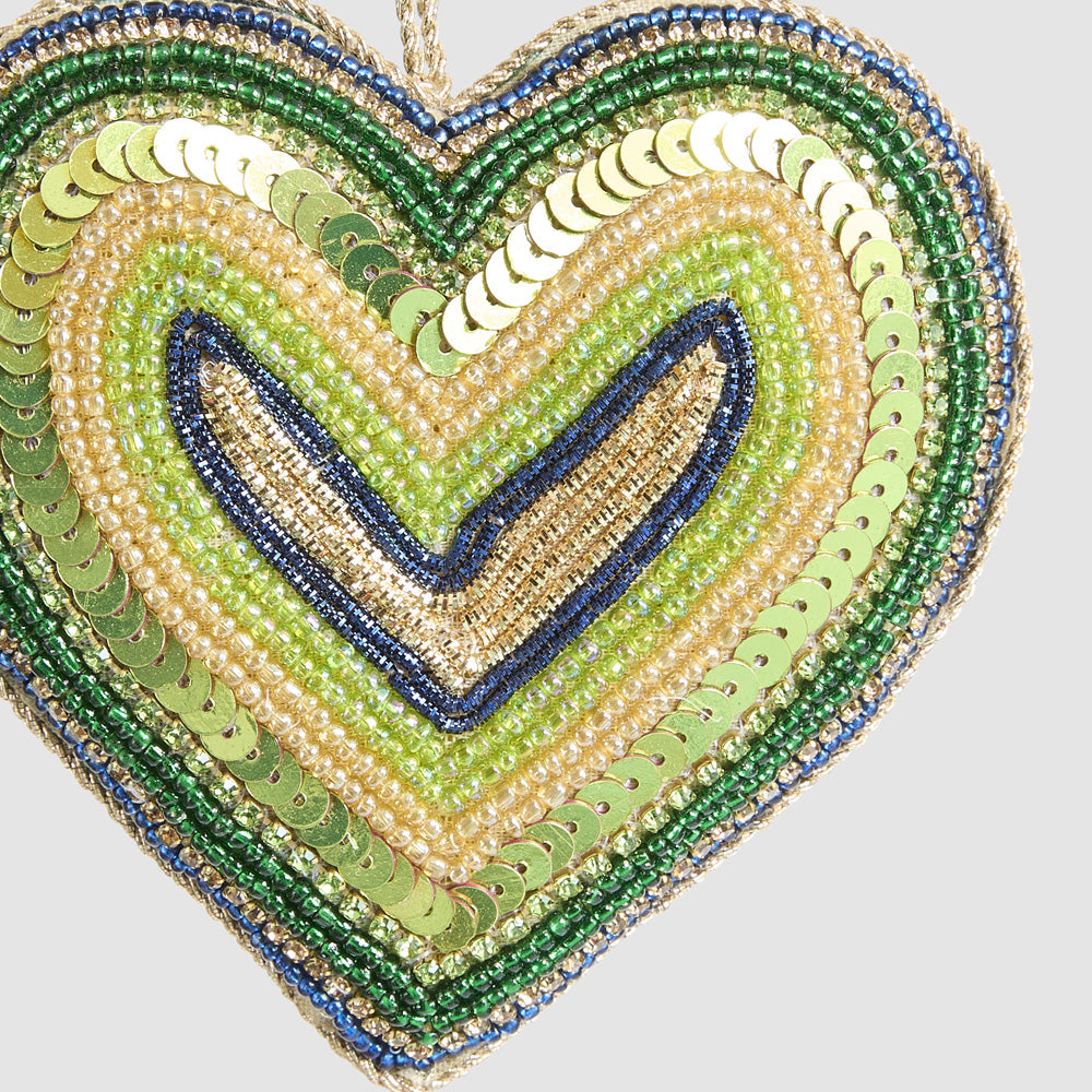 Astini Heart Decoration Green