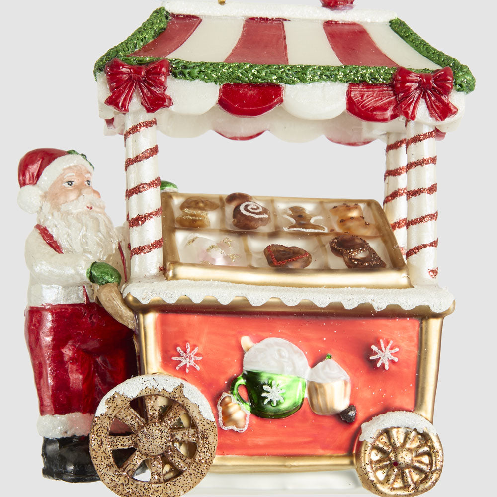 Santa & His Festive Cart Decoration