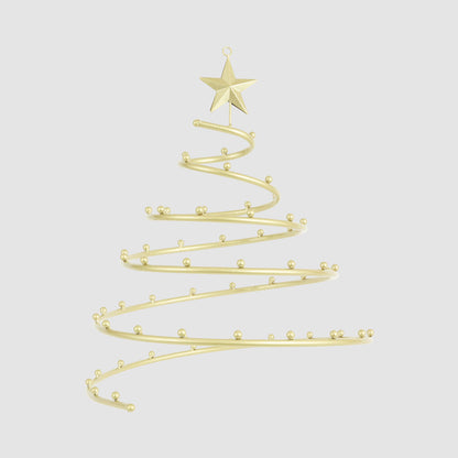 Golden Hanging Christmas Tree Decoration Display