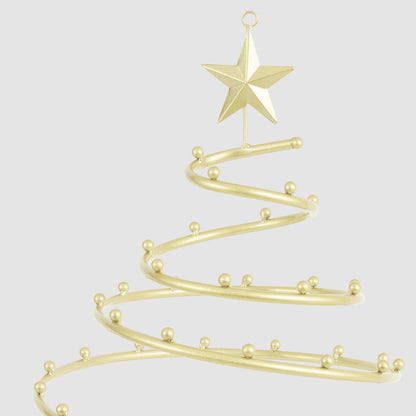 Golden Hanging Christmas Tree Decoration Display