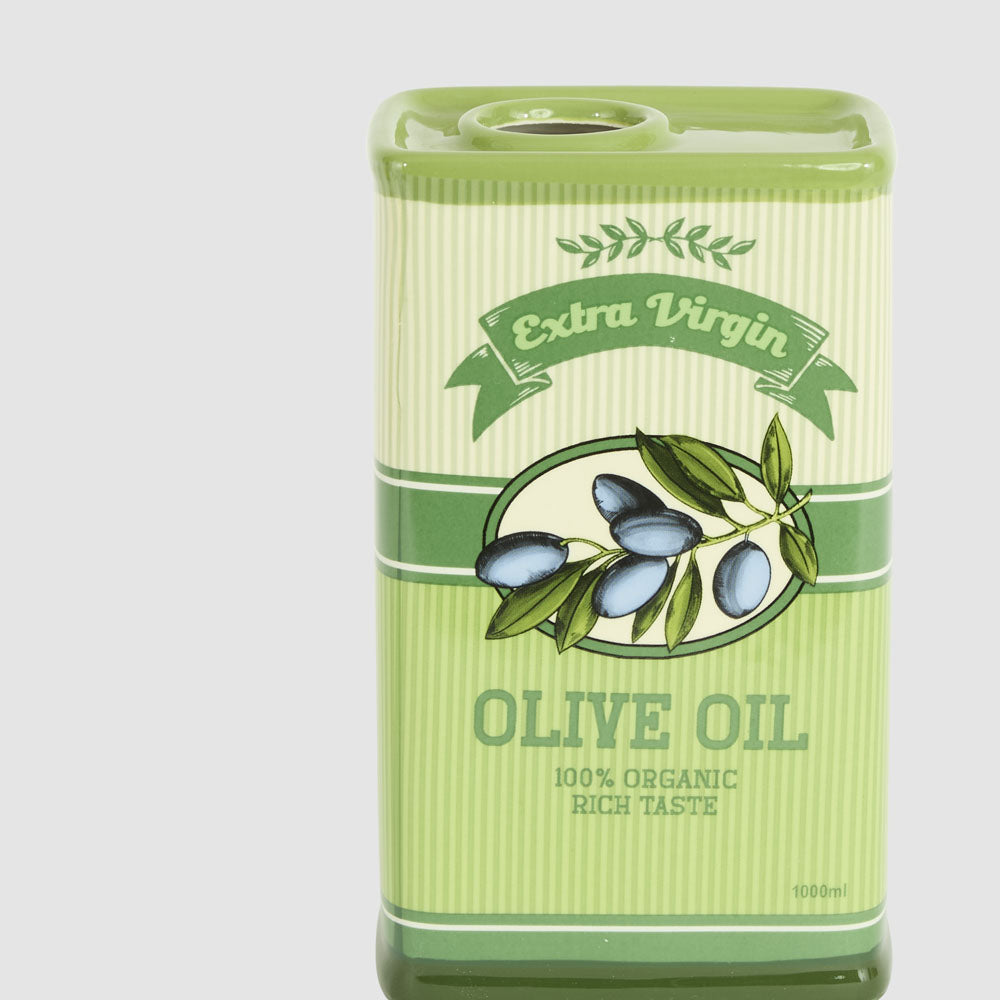Ciao Bella Retro Olive Oil Ceramic Vase Green