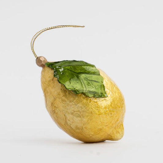 Capiz Handpainted Lemon Decoration