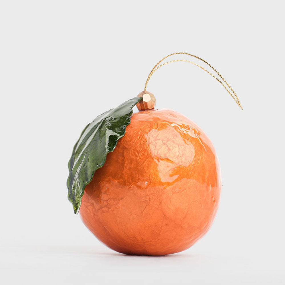 Handpainted Capiz Orange Decoration