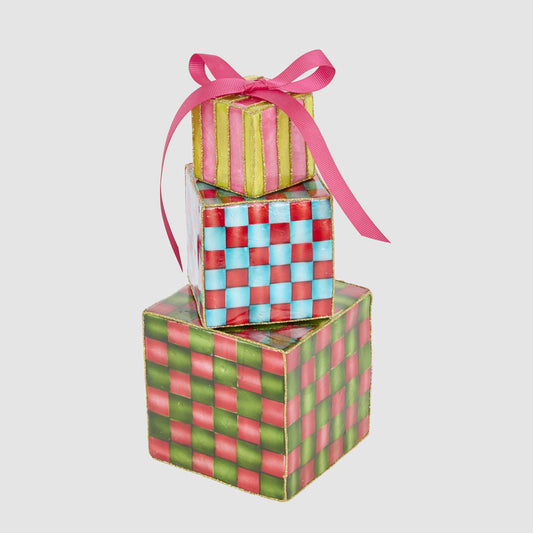 Checkers Stacked Gift Decoration