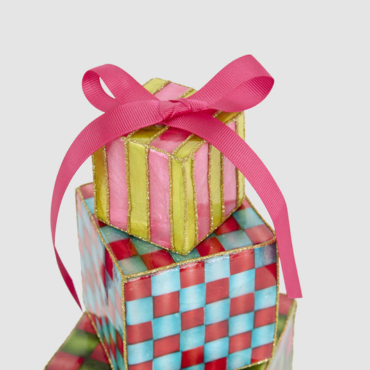 Checkers Stacked Gift Decoration