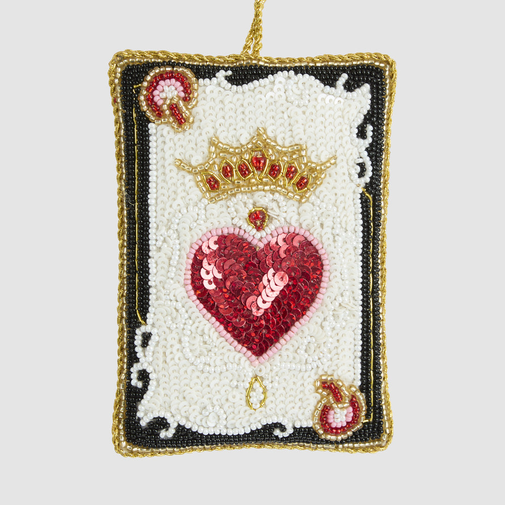 Queen of Hearts Beaded Decoration
