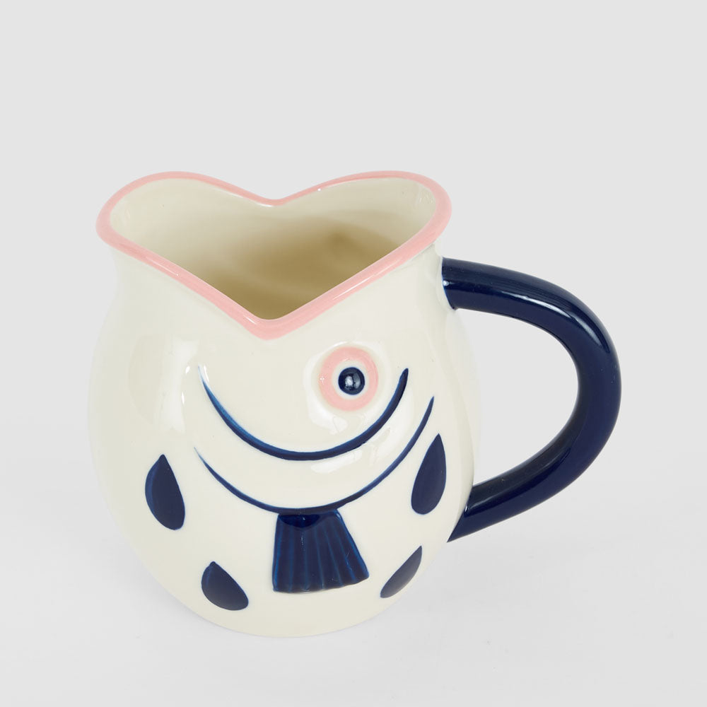 Nautical Ceramic Fish Jug Small