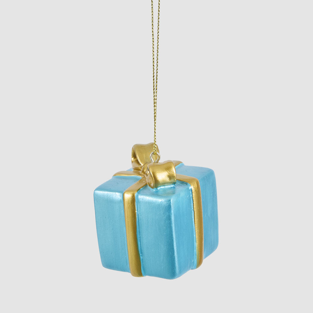 Metallic Present Decoration Blue
