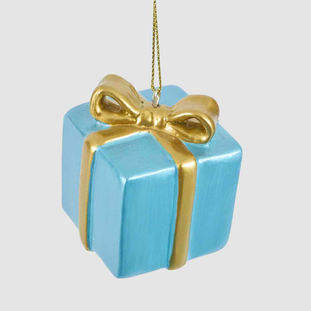 Metallic Present Decoration Blue