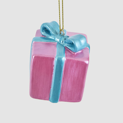 Metallic Present Decoration Fuchsia