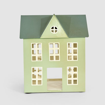 Hand Painted Metal Village Manor House